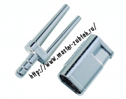 Би-пины со втулками Bi-V-Pin HS никелированные короткие,13 мм, резиновая прокладка 1000шт